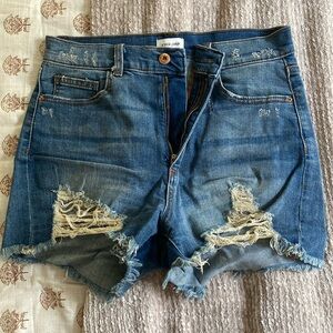 Sneak Peek high rise jean shorts
